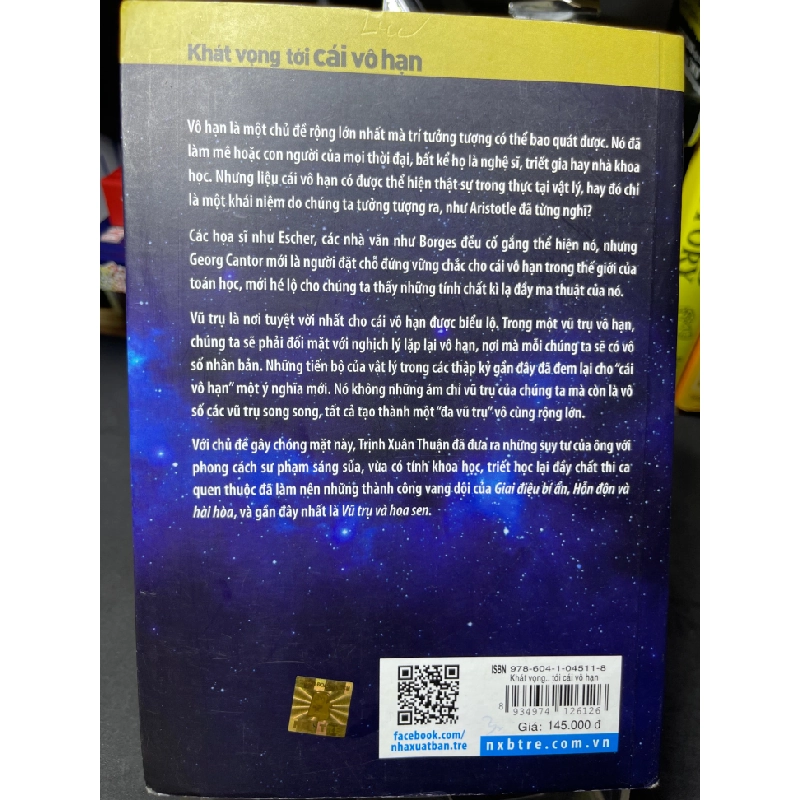Khát vọng tới cái vô hạn những con số vũ trụ và con người 2014 mới 75% ố vàng Trịnh Xuân Thuận HPB2905 SÁCH KHOA HỌC ĐỜI SỐNG 155159