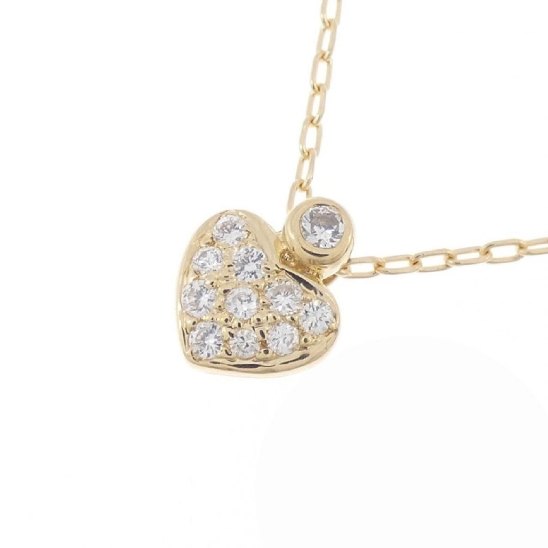 K18YG Dây chuyền kim cương hình trái tim - Hàng hiệu Authentic 868518