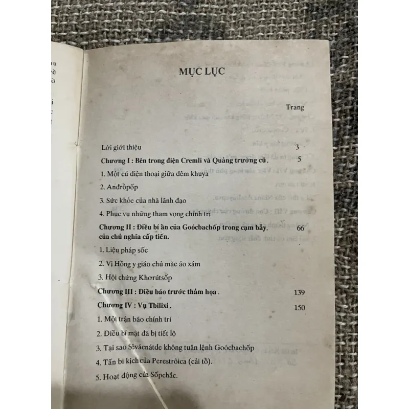 HỒI KÝ CỦA LIGACHUP BÊN TRONG ĐIỆN CREMLI CỦA M.GORBACHOV  1030006