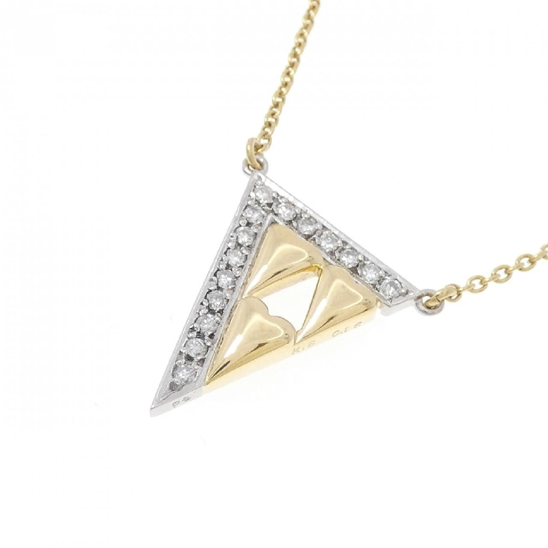 K18YG/PT Dây chuyền kim cương hình trái tim 0.16CT - Hàng hiệu Chính hãng 864305