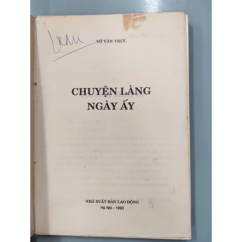 CHUYỆN LÀNG NGÀY ẤY - VÕ VĂN TRỰC 326440