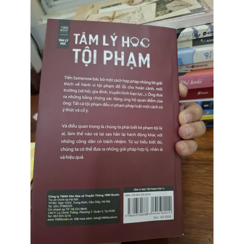 Sách Tâm Lý Học Tội Phạm của Stanton E. Samenow mới 90% 783188