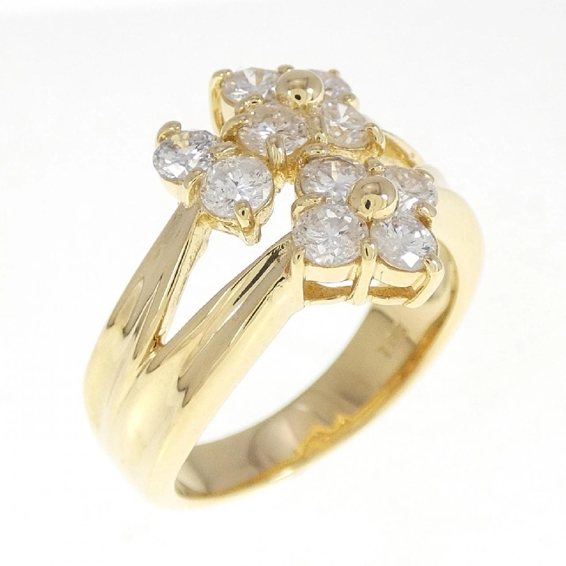 Nhẫn kim cương hoa K18YG 1.03CT 673468