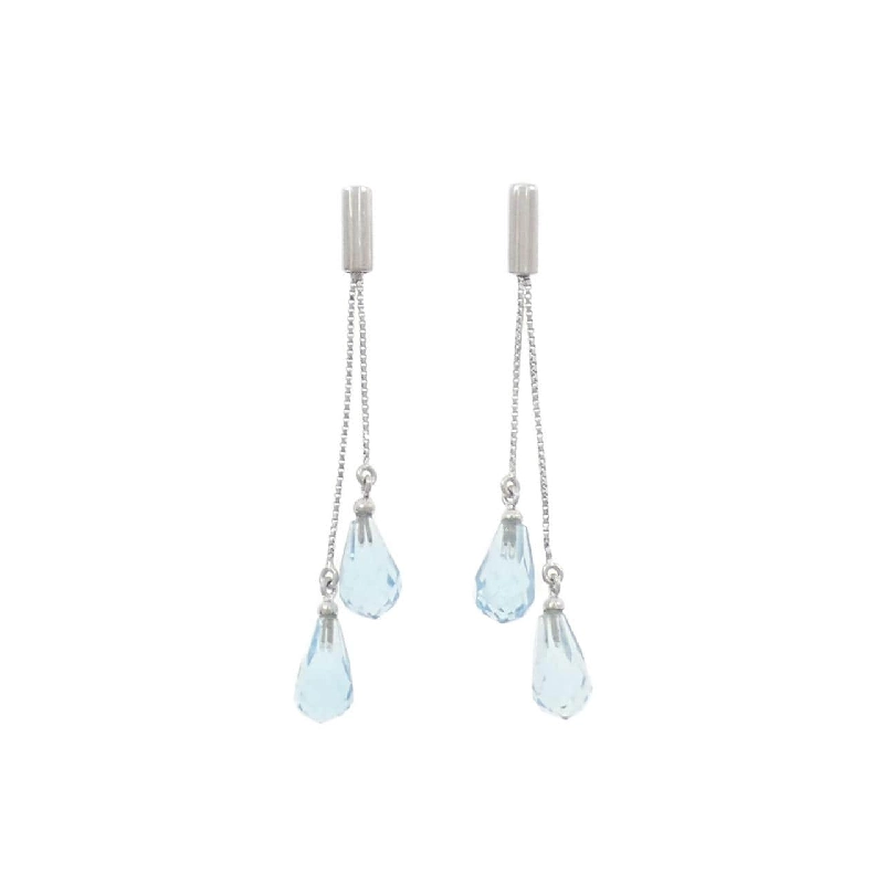 K18WG Blue Topaz Bông tai - Hàng hiệu Chính hãng 867963
