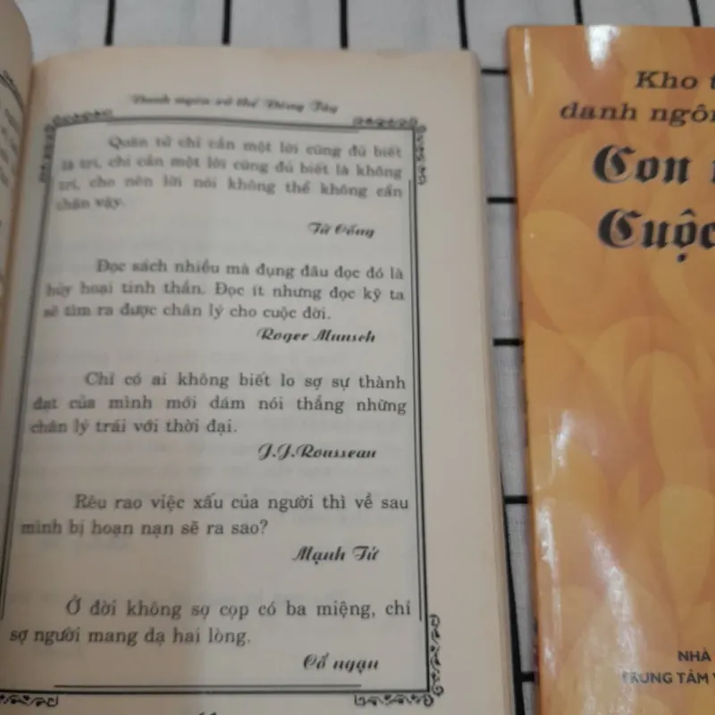 2 quyển DANH NGÔN CON NGƯỜI VÀ XỬ THẾ.  960674