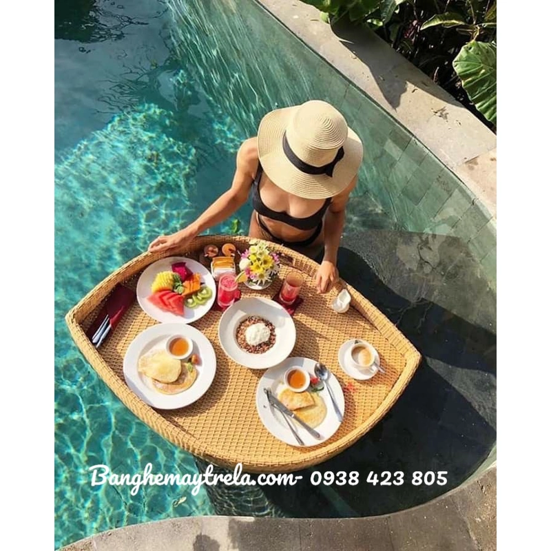 Khay nổi mây nhựa hồ bơi 525713