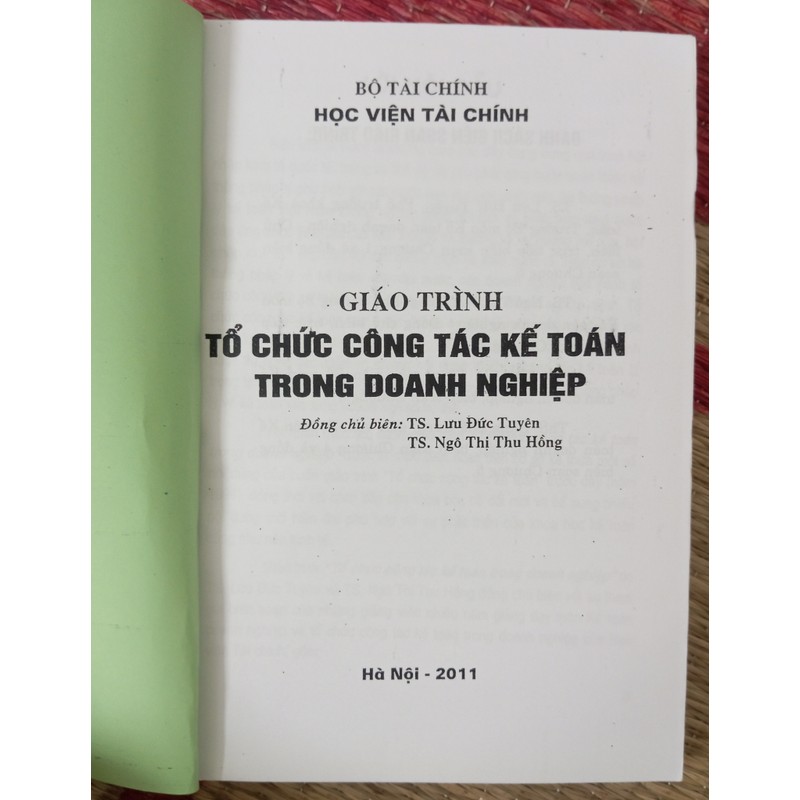 Giáo trình Tổ chức công tác kế toán trong doanh nghiệp 144383