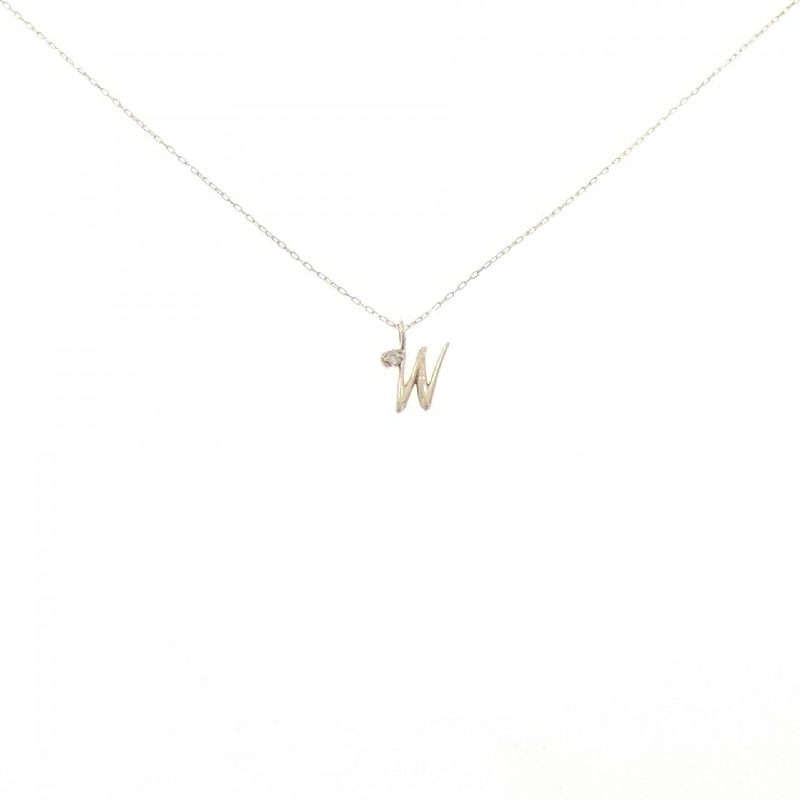 K10YG Chữ cái W Dây chuyền kim cương - Hàng hiệu Chính hãng 857922