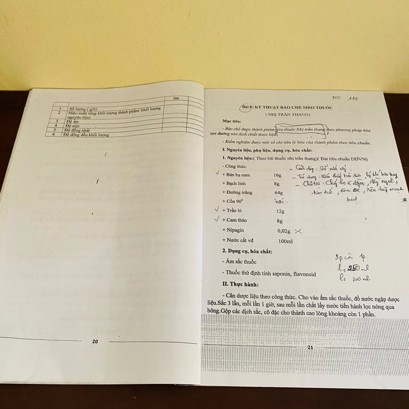 Giáo trình thực hành Dược cổ truyền (photo, lưu hành nội bộ) 536784