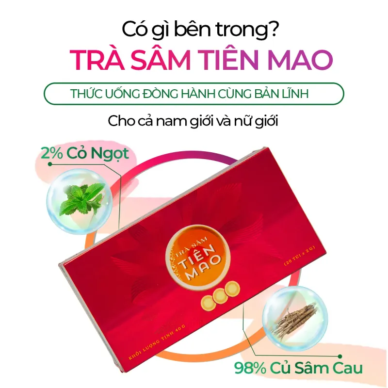 Trà sâm tiên mao Sunbeleaf ( sâm cầu đen),hộp 29 vói 787391