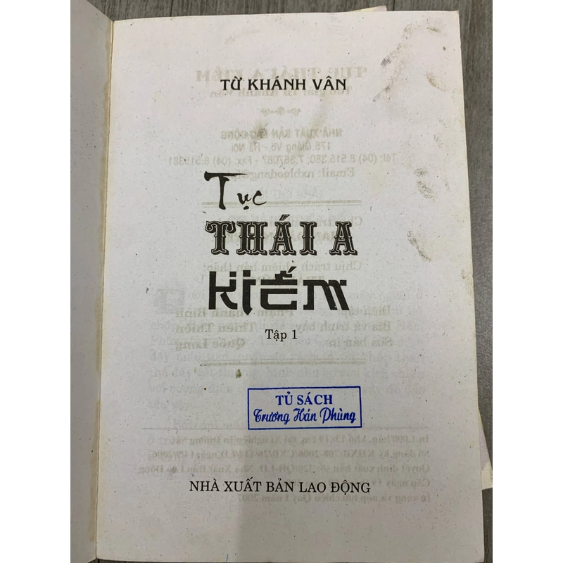 Tục thái a kiếm. Bộ 5 tập. 4a2 538045