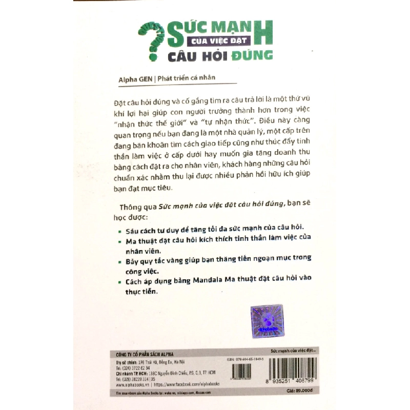 Sức Mạnh Của Việc Đặt Câu Hỏi Đúng - Mihiro Matsuda 294723