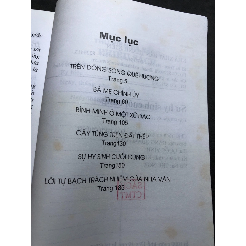 Sự hi sinh cuối cùng 2007 truyện ký mới 70% bẩn nhẹ Tô Phương HPB0906 SÁCH VĂN HỌC 915668