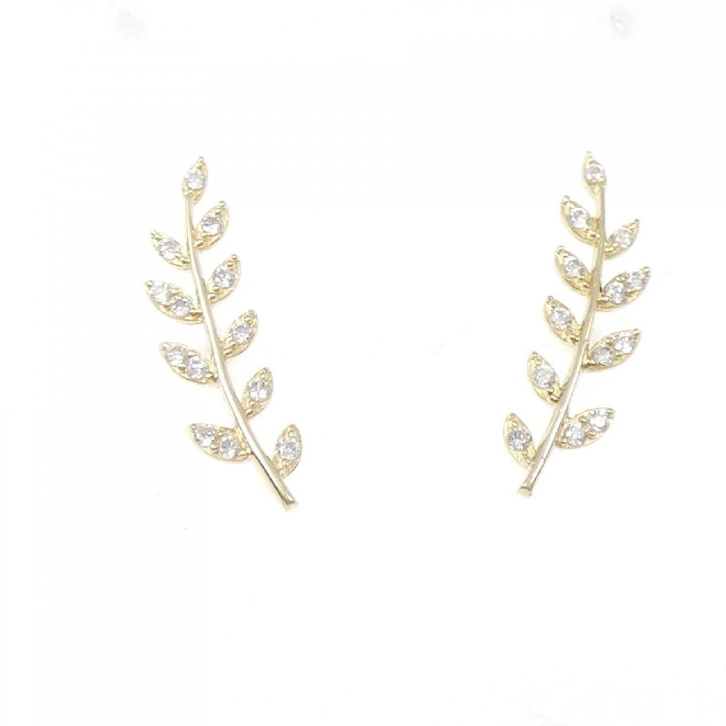 K10YG Lá Cây Bông Tai Hình Khối - Hàng hiệu Chính Hãng 869963