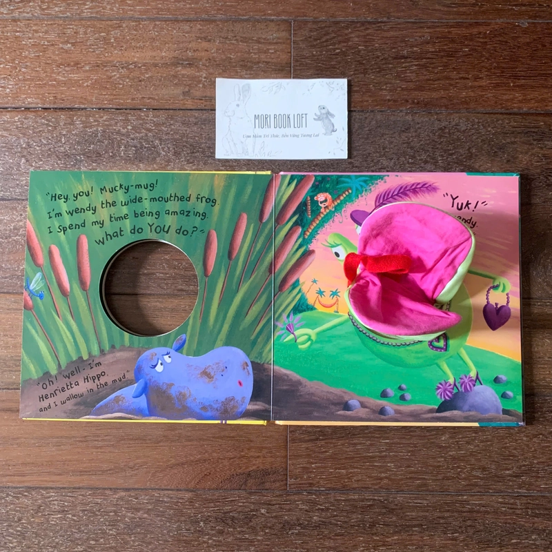Sách rối tay Wendy the Wide-Mouthed Frog, Used, bồi cứng khổ lớn, 0-3t 498844