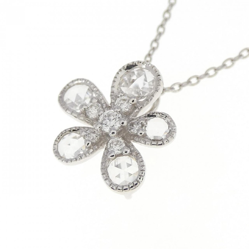 K18WG Hoa Hồng Kim Cương Dây Chuyền 0.30CT - Hàng hiệu Chính hãng 863380