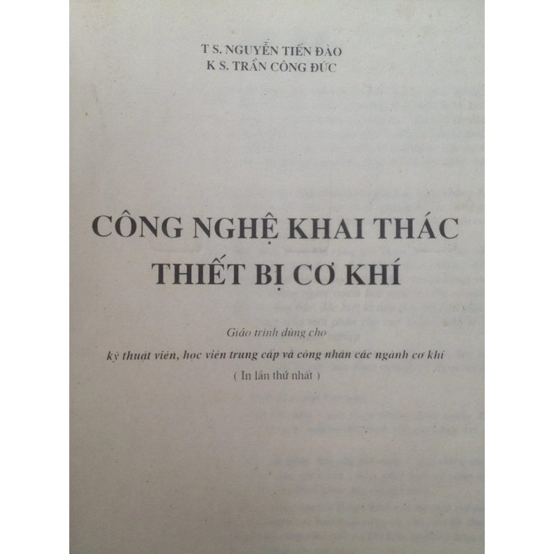CÔNG NGHỆ KHAI THÁC THIẾT BỊ CƠ KHÍ 488435