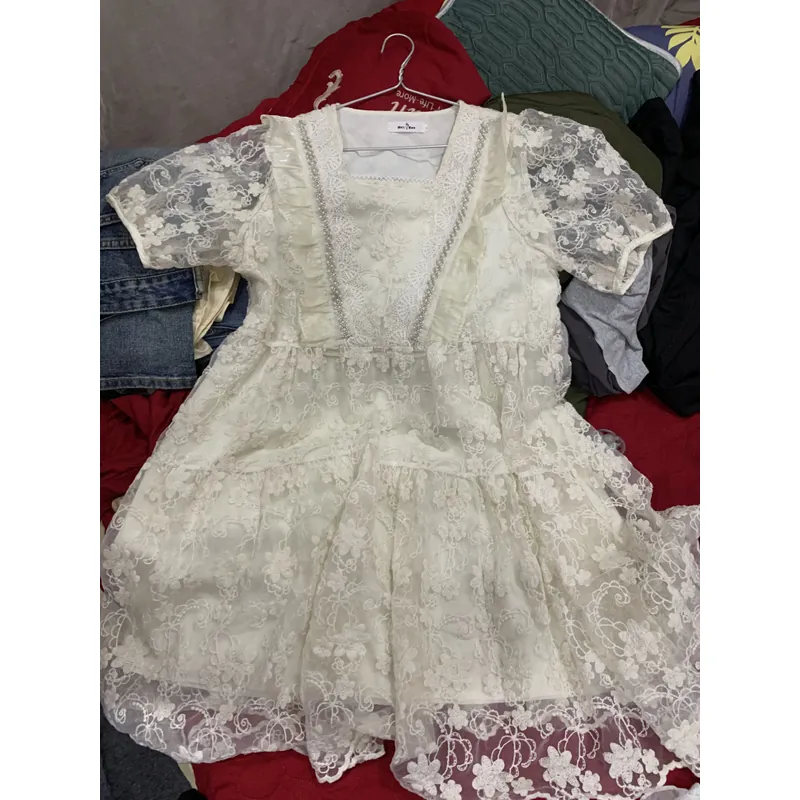 Váy babydol cao cấp tơ phối ren 2 lớp cao cấp 695481