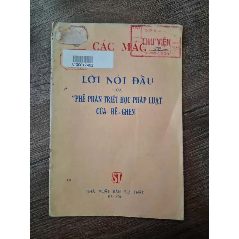 Lời Nói Đầu Của "Phê Phán Triết Học Pháp Luật Của Hê-Ghen" - Các Mác - Triết học/Chính trị 709528