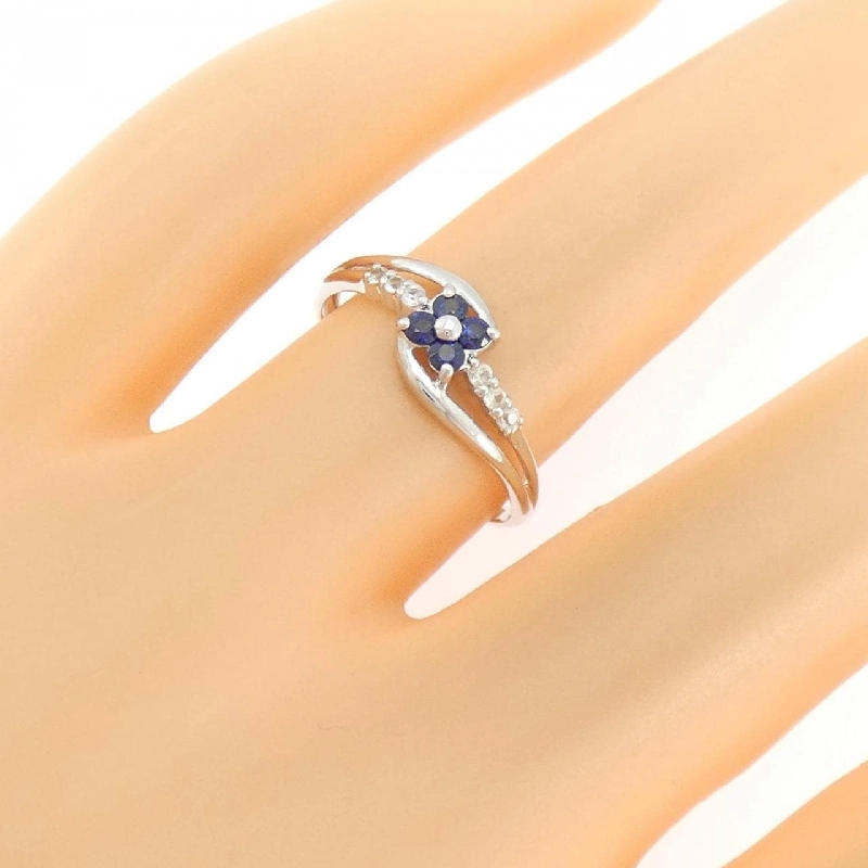 Nhẫn Sapphire Hoa K10WG - Hàng hiệu Authentic 853883