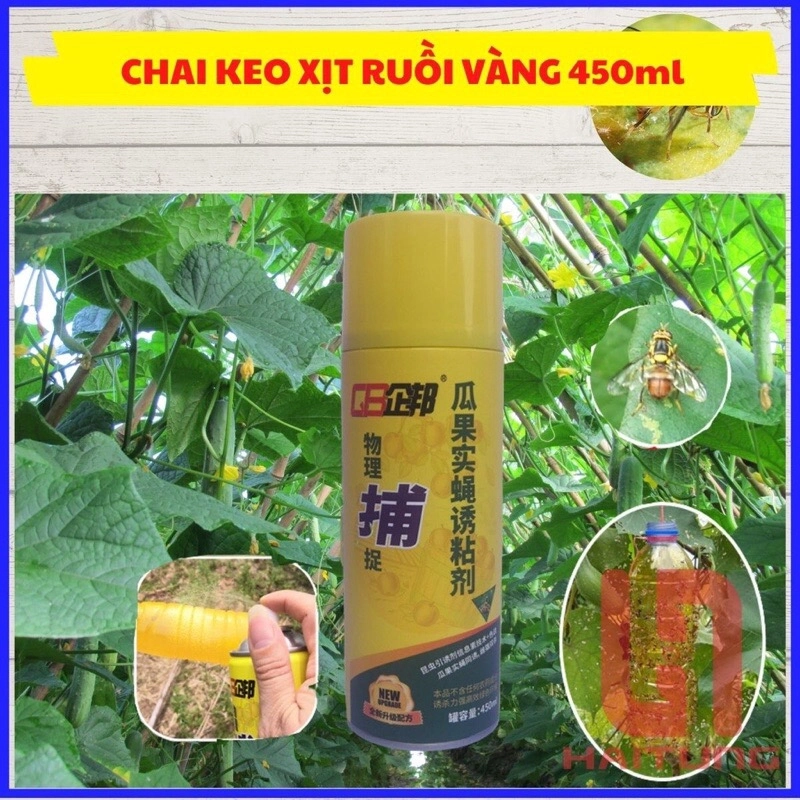 Chai keo xịt bẫy ruồi vàng 450 ml,an toàn với con người  198930