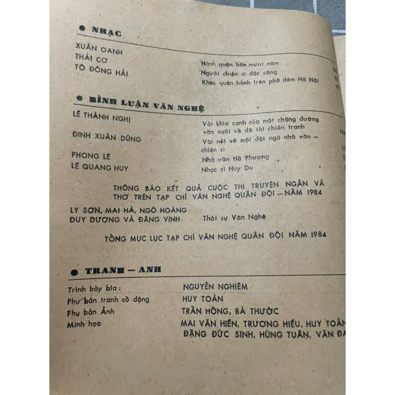 TẠP CHÍ VĂN NGHỆ QUÂN ĐỘI 1986 556826