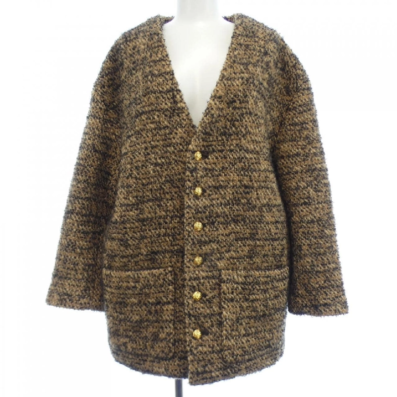 【Mã giảm giá】Áo khoác không cổ CELINE 640955