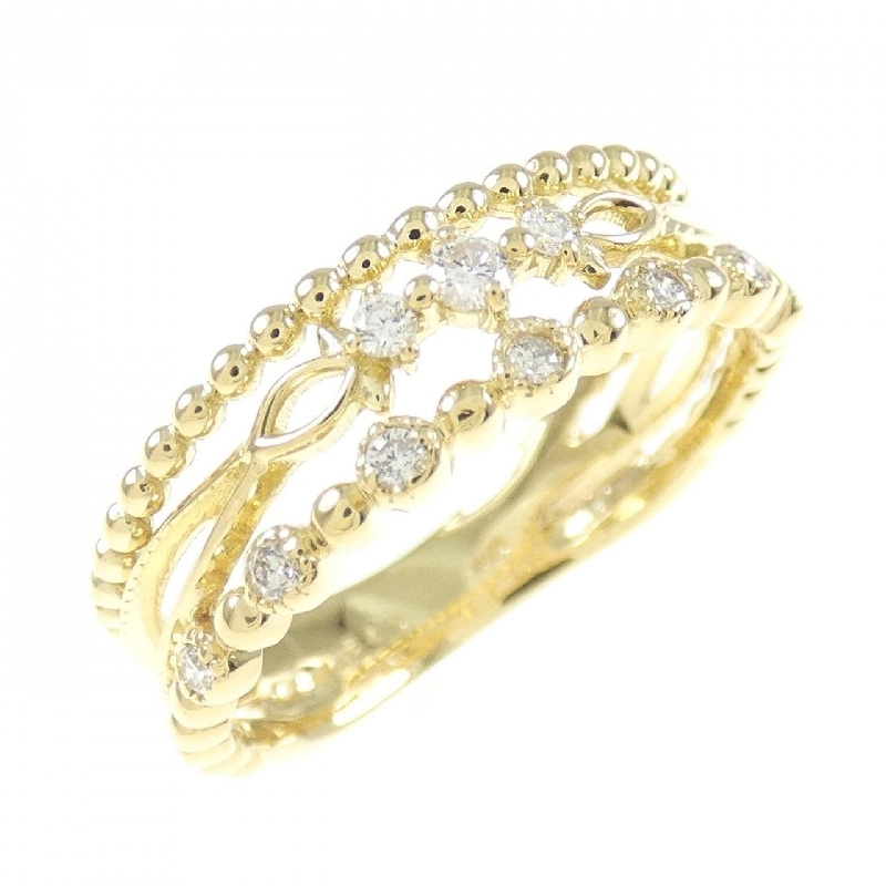 Nhẫn kim cương K18YG 0.12CT 672537