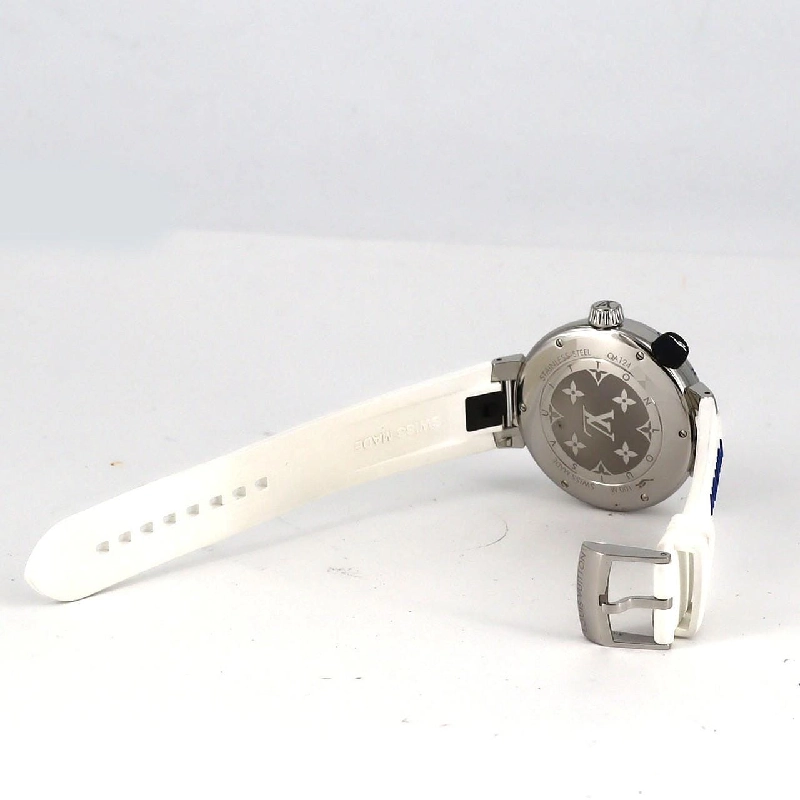 Louis Vuitton Tambour Street Diver Pacific White QA124 SS Quartz - Hàng hiệu Authentic 872306