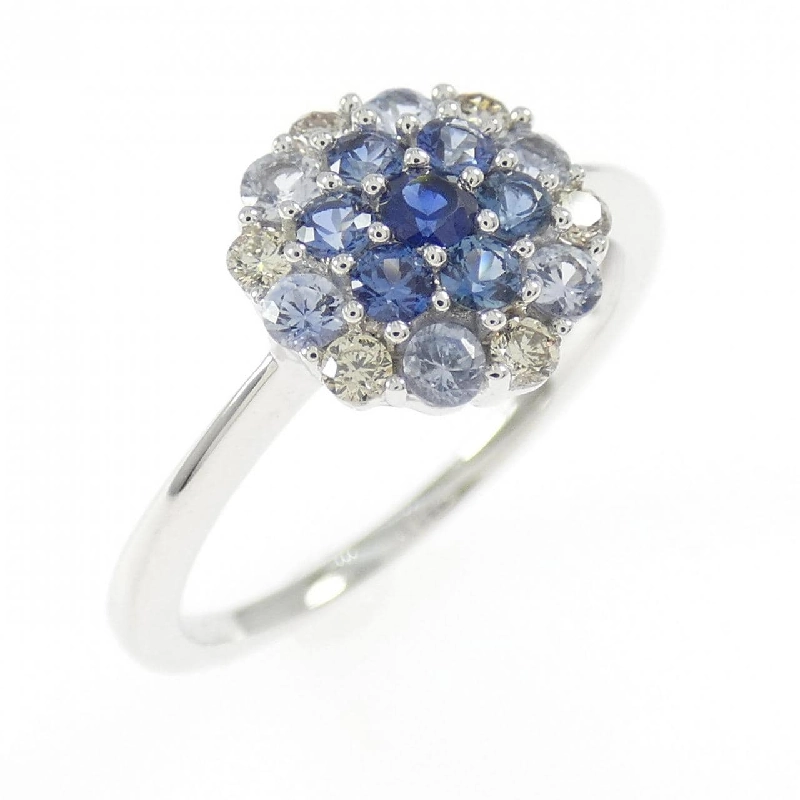 Nhẫn Sapphire Hoa K18WG - Hàng hiệu Authentic 850850