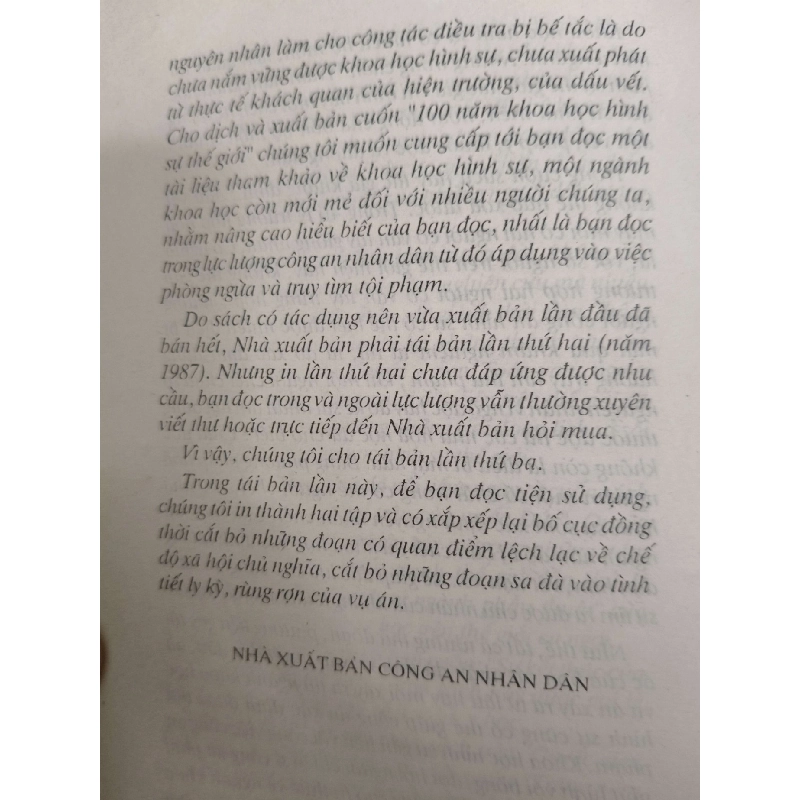 100 năm khoa học hình sự thế giới - 1994 - 299 trang - LỊCH SỬ - CHÍNH TRỊ - TRIẾT HỌC - ANTQ2911-6 712578