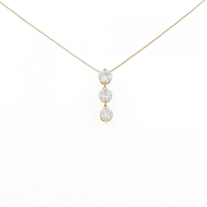 K18YG Dây chuyền kim cương ba viên 0.567CT - Hàng hiệu Chính hãng 868347