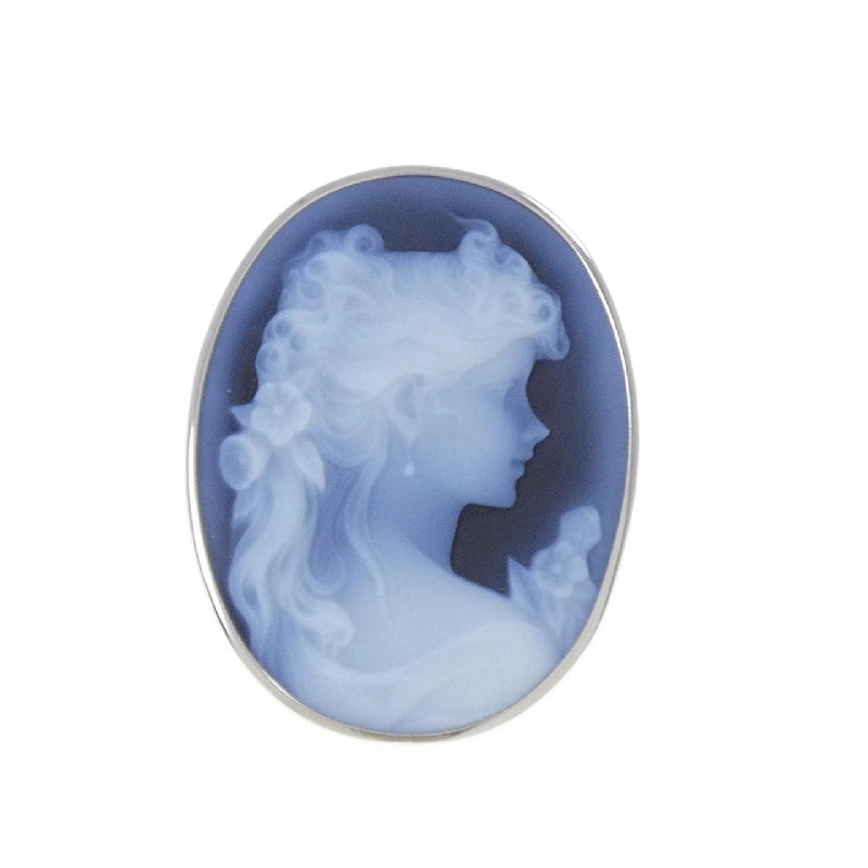 K18WG Mã não cameo Brooch - Hàng hiệu Authentic 871132
