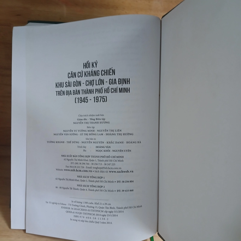 Hồi Ký Căn Cứ Kháng Chiến Khu Sài Gòn - Chợ Lớn - Gia Định Trên Địa Bàn TPHCM(1945 - 1975) 546448
