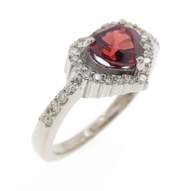 Nhẫn Garnet Hình Trái Tim K18WG - Hàng hiệu Chính hãng 852150