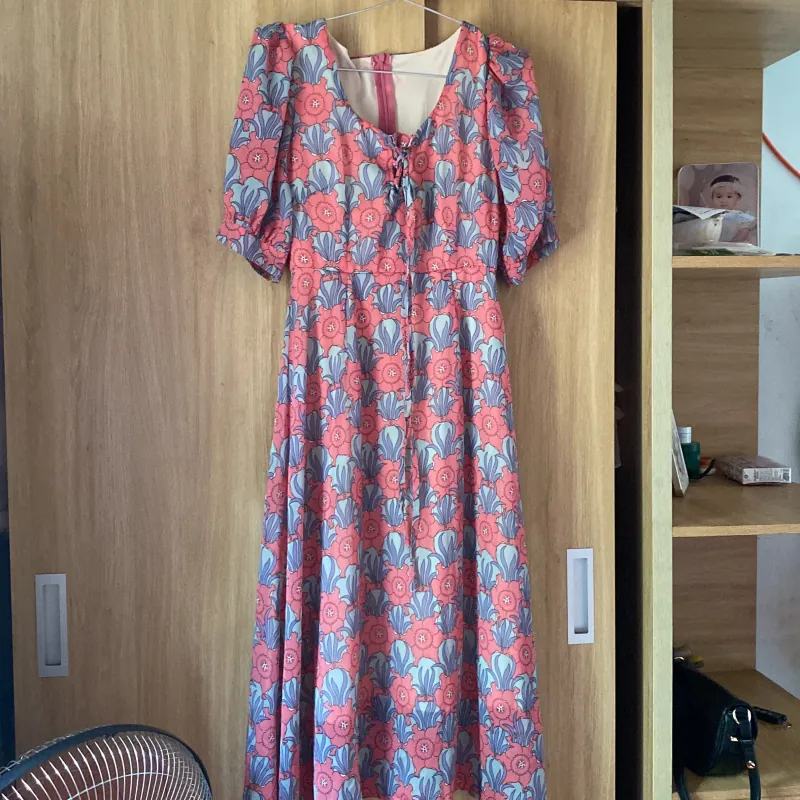 Đầm sự tiệc nữ vải voan hoa văn trẻ trung 1m2 1019236