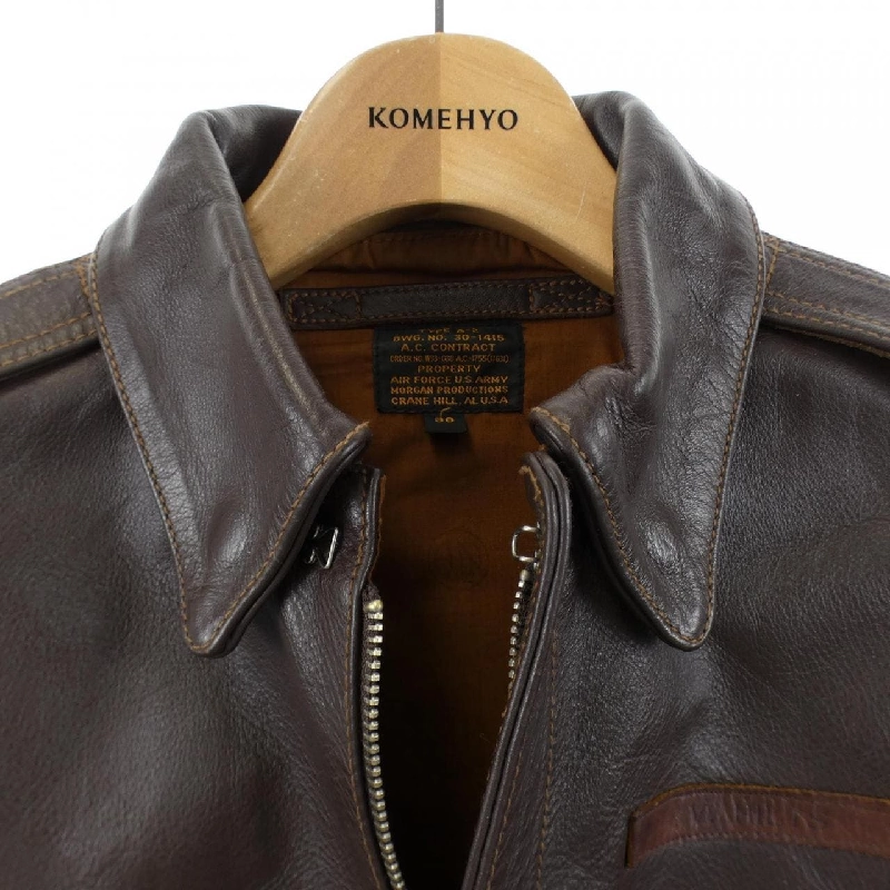 MORGAN PRODUCTIONS TYPE A-2 Áo khoác da - Hàng hiệu Authentic 886533