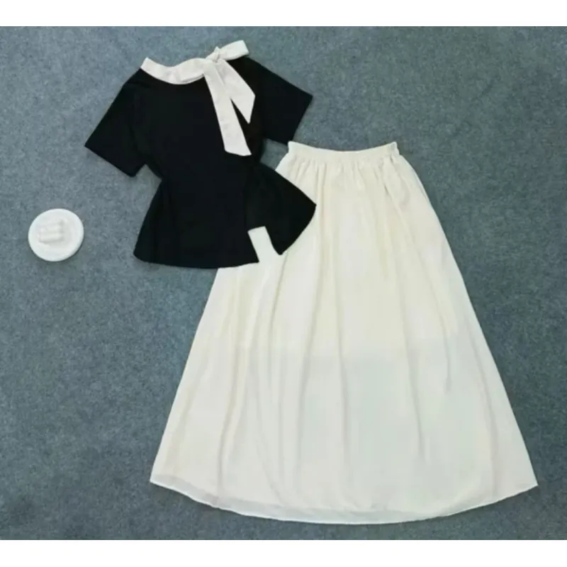 SET ÁO VÁY BIGSIZE MỎNG CO DÃN/ VÁY CÓ CHUN - SIZE 1 753629