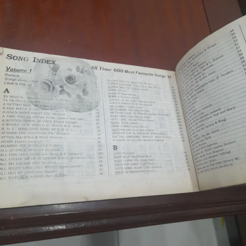 All time Most Favourite ENGLISH SONG BOOK 1997 751756