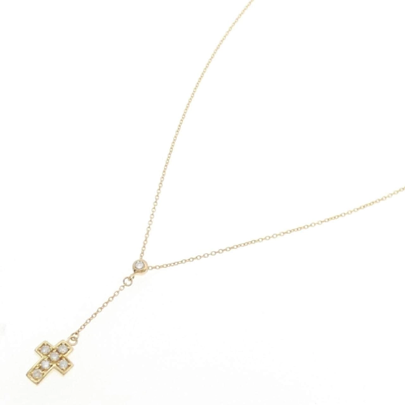 K18YG Dây chuyền kim cương hình chữ thập 0.15CT - Hàng hiệu Chính hãng 859360