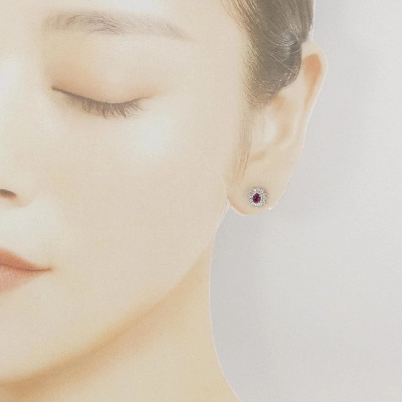 PT900 Bông tai Ruby 0.415CT - Hàng hiệu Chính hãng 875226