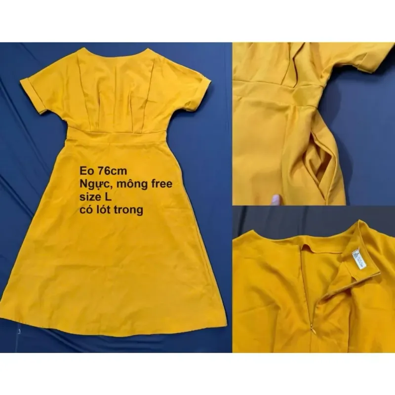 Đầm vàng size L trên 54kg 787995