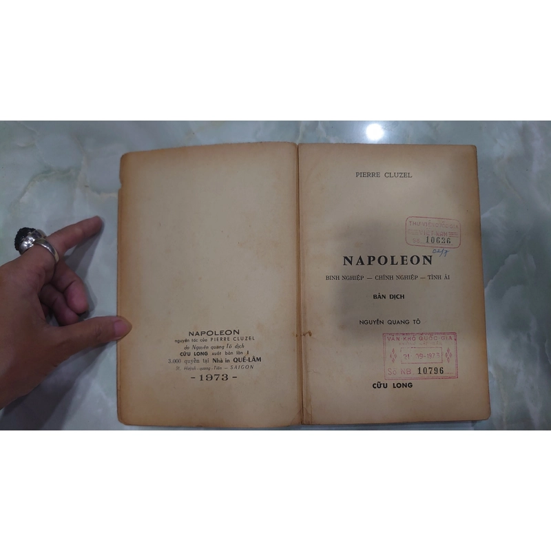 NAPOLEON: BINH NGHIỆP - CHÍNH NGHIỆP - TÌNH ÁI. Pierre Cluzel.
Nguyễn Quang Tô dịch 291355