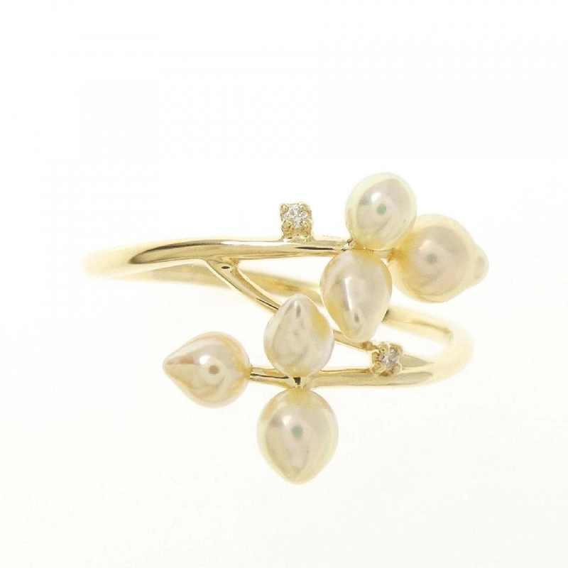 Nhẫn ngọc trai trắng K18YG - Hàng hiệu Authentic 848839