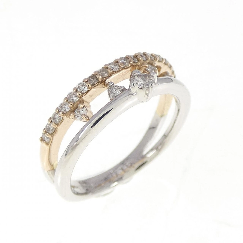 Nhẫn nhẫn ngón út kim cương K18WG/K18PG 0.16CT 673577