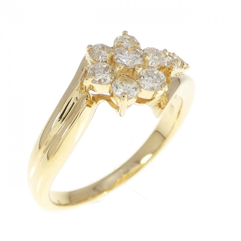 Nhẫn kim cương hoa K18YG 0.50CT 672385