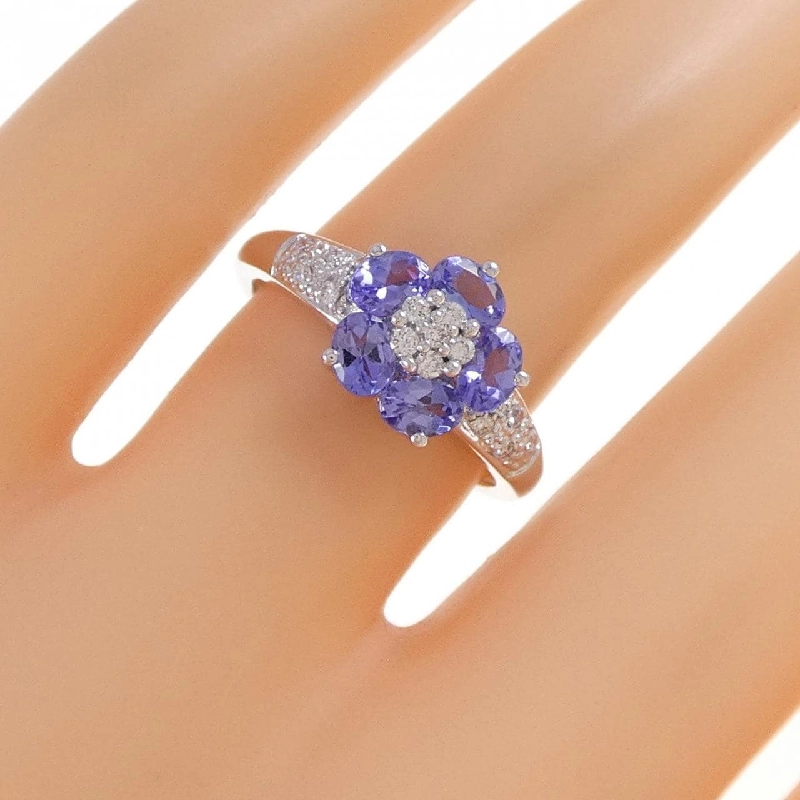 Nhẫn Tanzanite K14WG Hoa - Hàng hiệu Chính hãng 854717