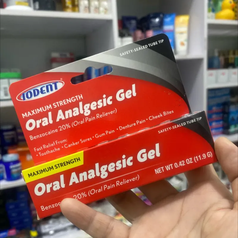 Thuốc giảm đau Oral Analgesic Gel Iodent 20% chứa Benzocaine 717732