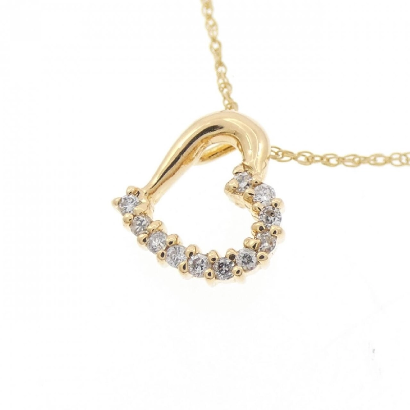 K18YG/750YG Dây chuyền trái tim kim cương 0.08CT - Hàng hiệu Chính hãng 860036