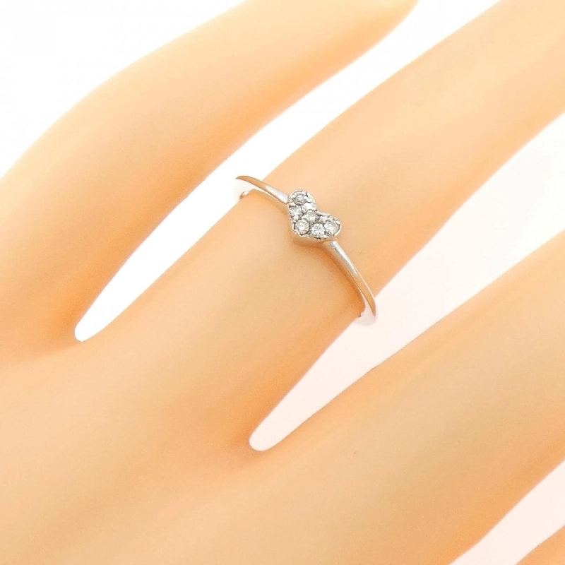 Nhẫn kim cương hình trái tim K10WG 0.05CT - Hàng hiệu Authentic 847524